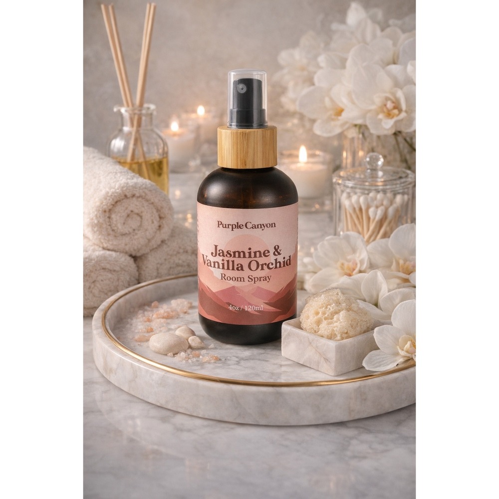 Purple Canyon Jasmine & Vanilla‎ Orchid Room Spray 4oz Floral Home Fragrance New